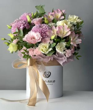 Букет в шляпной коробке Беатриче 