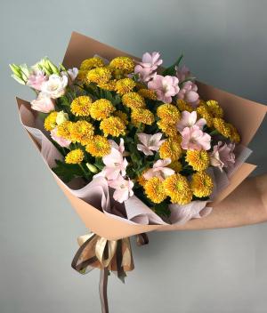 Букет из хризантем Привет из лета  большой