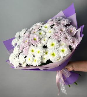 Букет из кустовых хризантем Нежная мелодия   большой