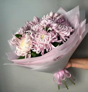 Букет из хризантем Виенна Пинк  большой