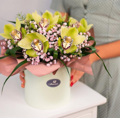 Букет в коробке Орхидея моего сердца