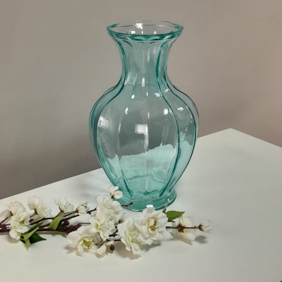 Ваза для цветов Жасмин бирюзовая 