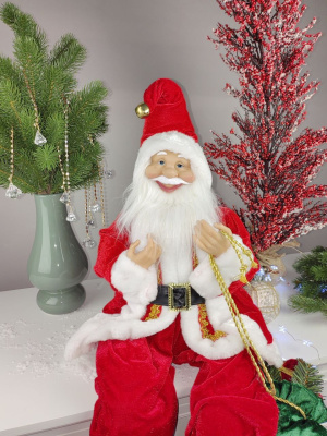 Дед Мороз сидячий в красном 100 см  новогодний сувенир