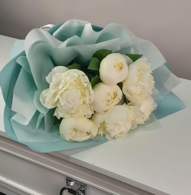 Букет из белых пионов Зефирки 