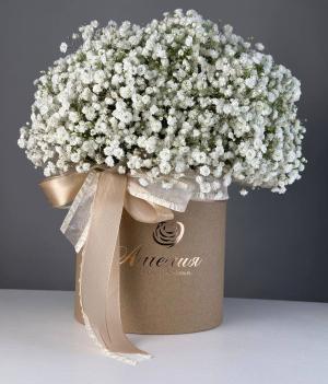 Букет в шляпной коробке Лунная ночь  