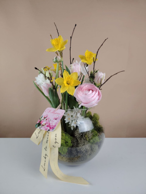 Композиция в вазе Пробуждение весны Амелия